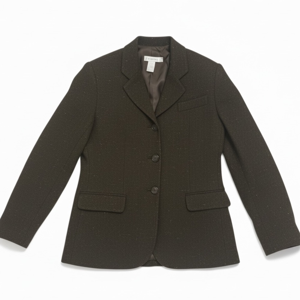 Nineties Tweeds Green/Grey Three Button Blazer